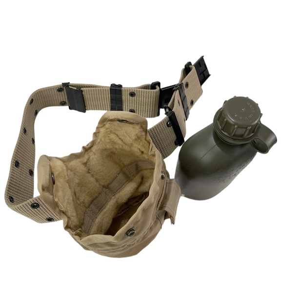 Military Canteen, Pouch and Canvas Belt - Picture 5 of 10